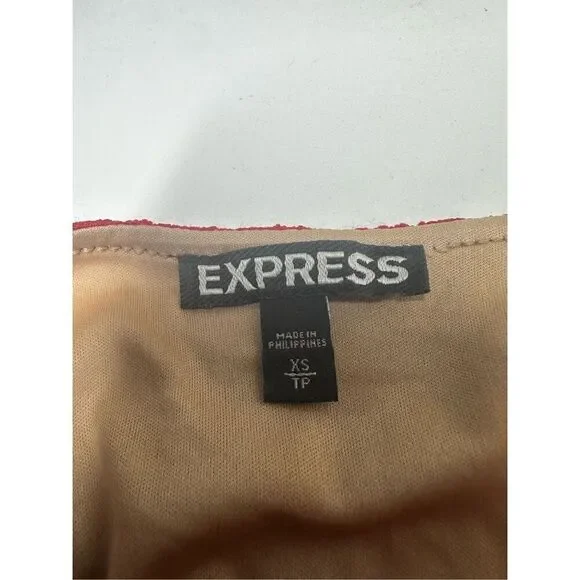 Women’s Express Red Lace Backless Bodycon Dress Size XS - Picture 5 of 13